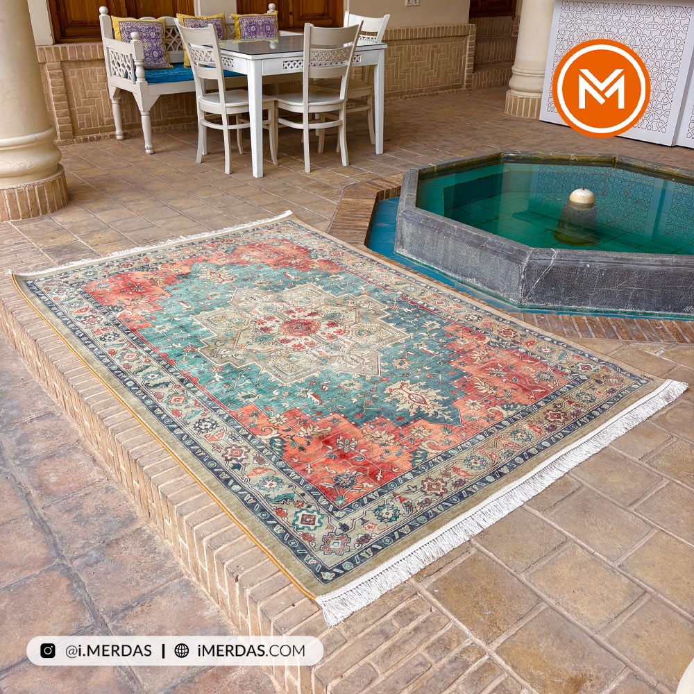 فرش کهنه نما کد N00003 زمینه تمام رنگ